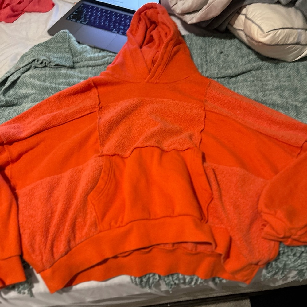 oversized orange aerie hoodie